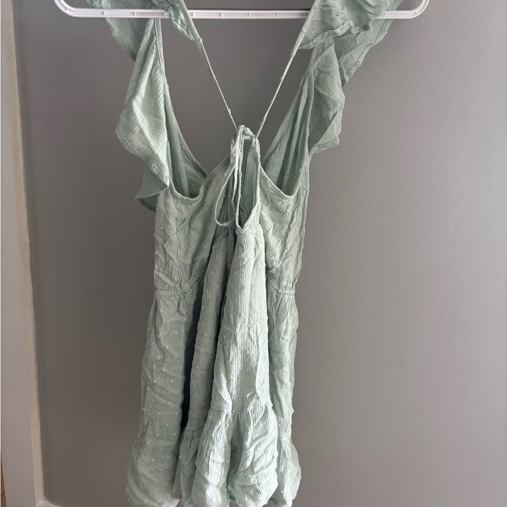Mint Green Ruffled romper - Picture 6 of 8